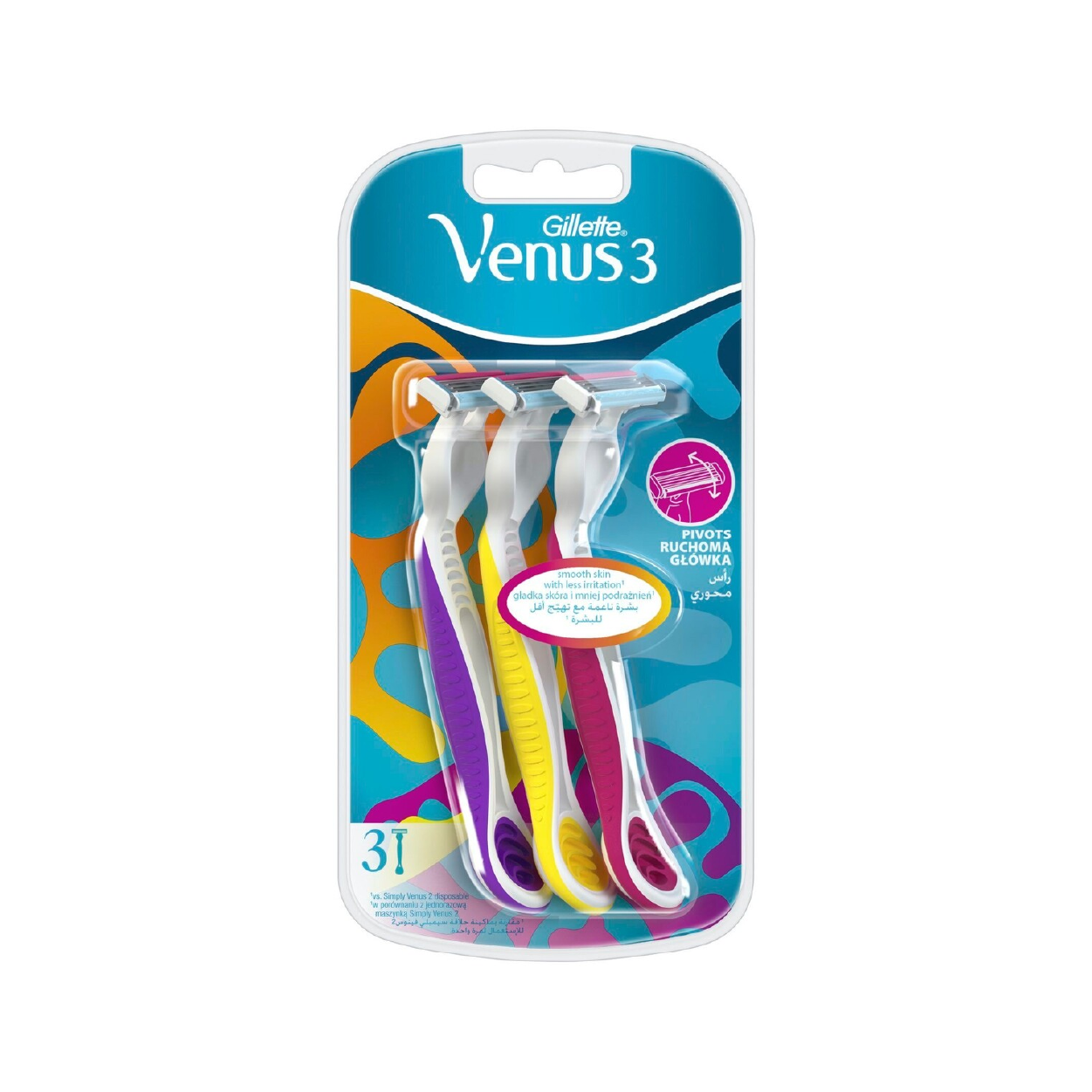 Gillette Venus3 Disposable Razor Clr 3'S