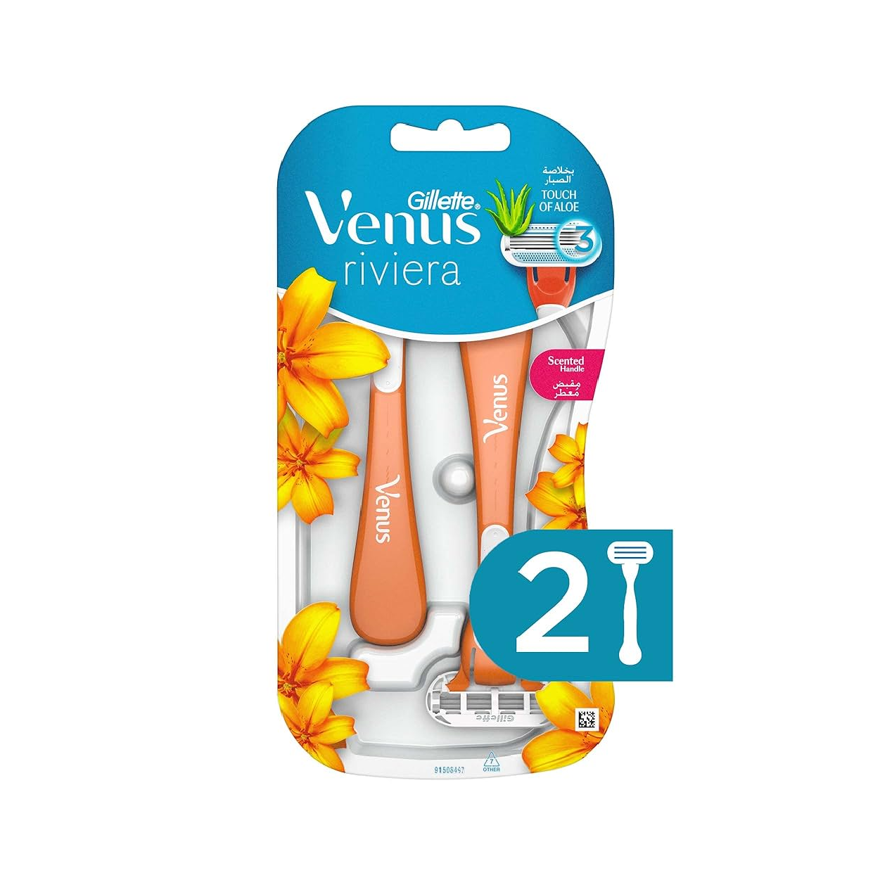 Gillette Venus Riviera 3 Scented Dispos.Razor 2'S