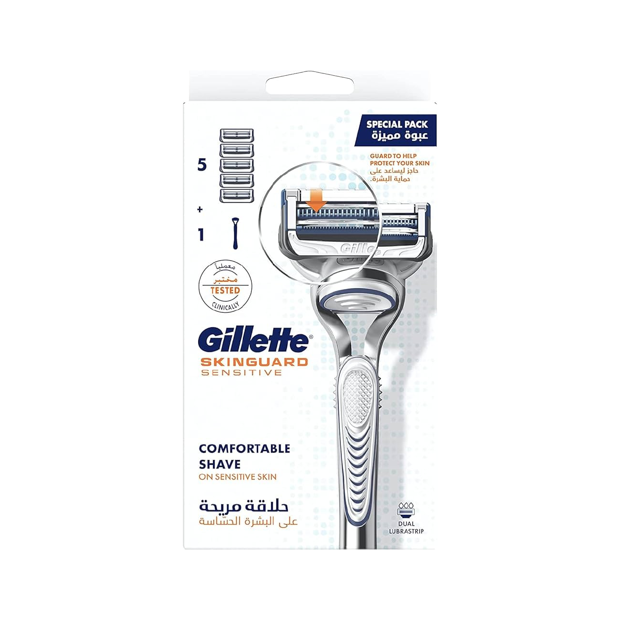 Gillette Sknguard Sens Dual Lubrastrip 5'S