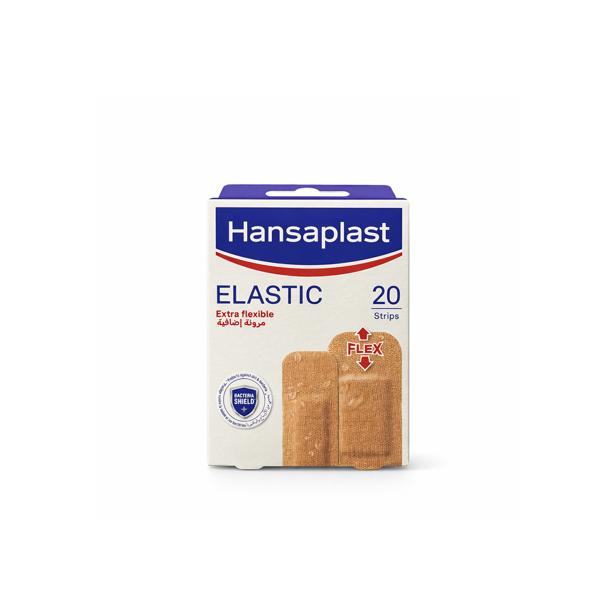 Hansaplast Elastic Extra Flexible Plasters 20 Strips adhesive bandages for minor wound protection breathable latex-free design