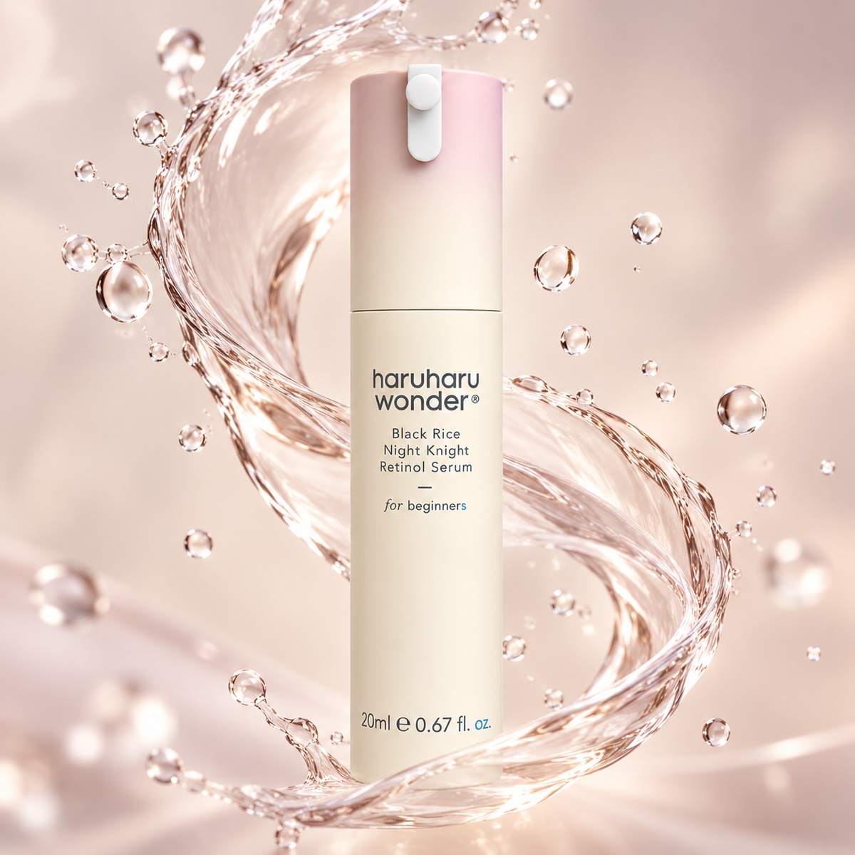 Haruharu Wonder Black Rice Night Knight Retinol Serum for Beginners 20ml, retinol serum for smoother-looking skin