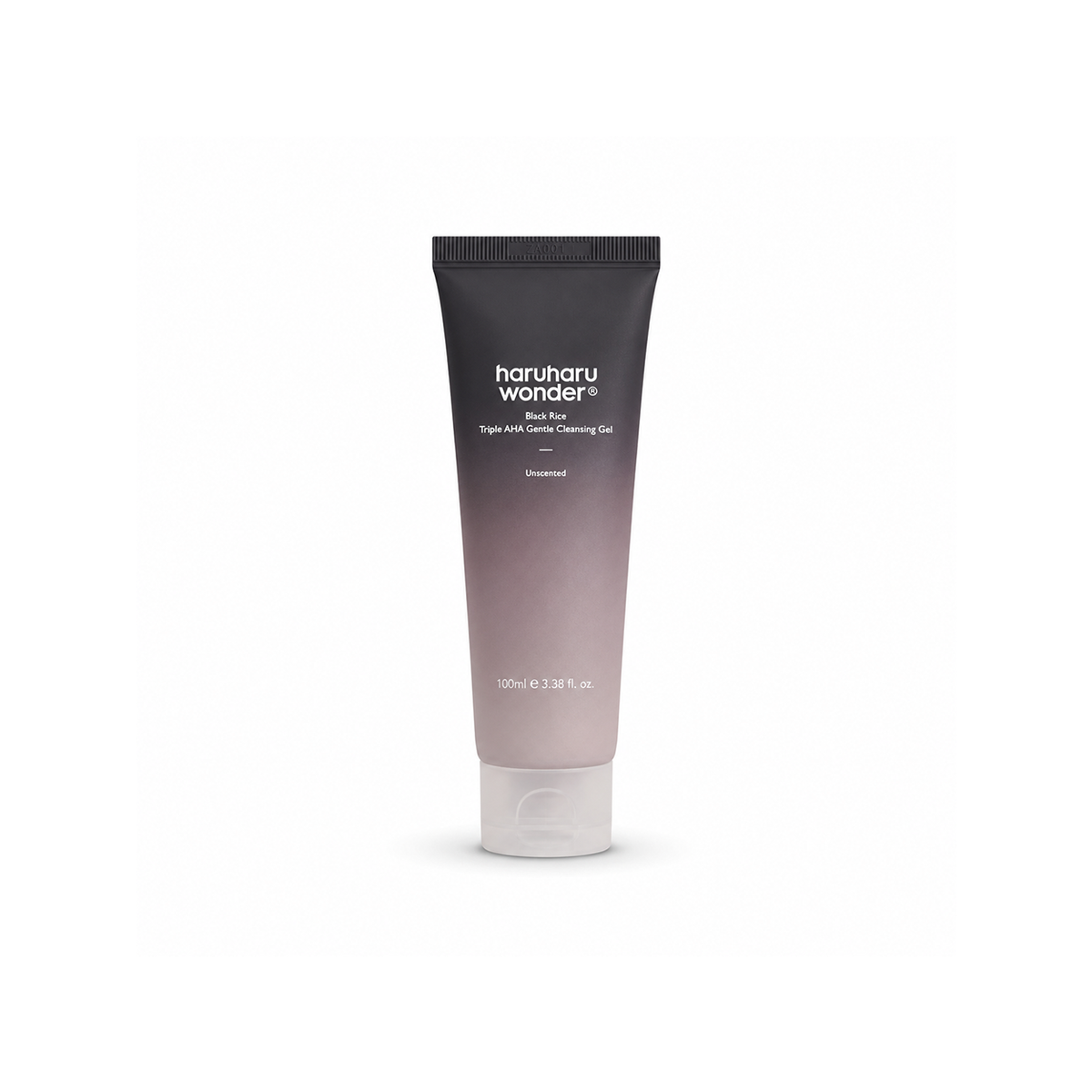 Haruharu Wonder Black Rice Triple AHA Gentle Cleansing Gel Unscented 100ml, gentle exfoliating facial cleanser