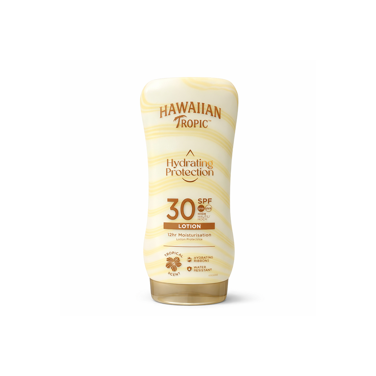 Hawaiian Tropic Hydrating Protection Lotion SPF 30 sunscreen 180ml bottle for body with moisturizing and UVA UVB protection
