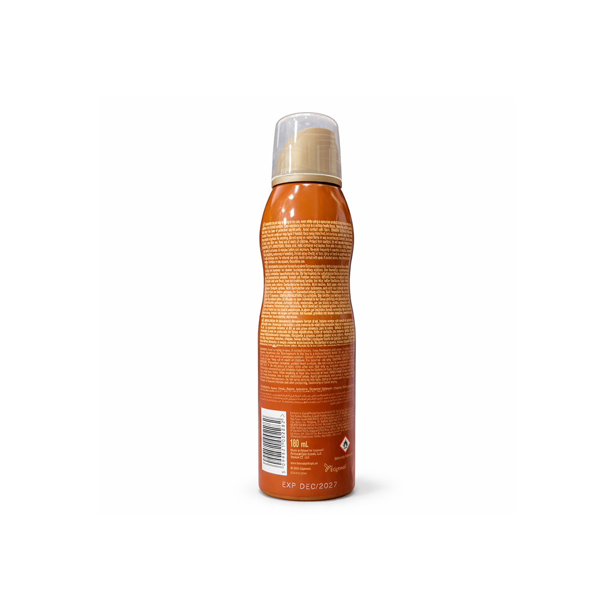 Hawaiian Tropic Glowing Protection SPF 30 Dry Oil Spray 180ml sunscreen spray for lightweight UV protection and tanning glow
