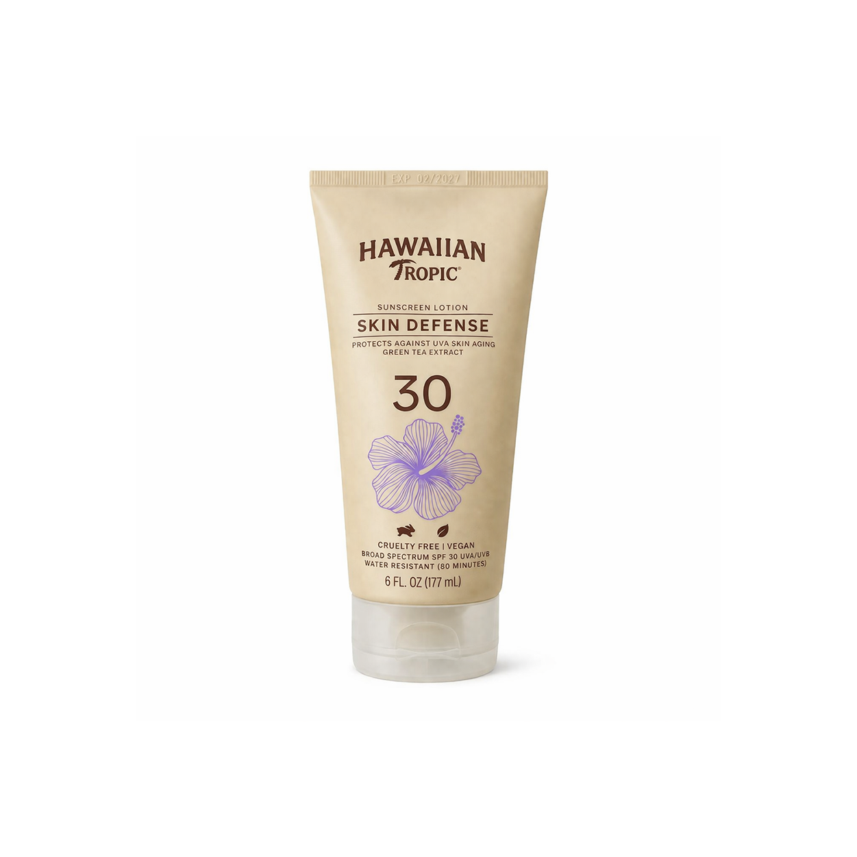 Hawaiian Tropic Skin Defense Sunscreen Lotion SPF 30 177ml body sunscreen for UVA UVB protection and daily hydration