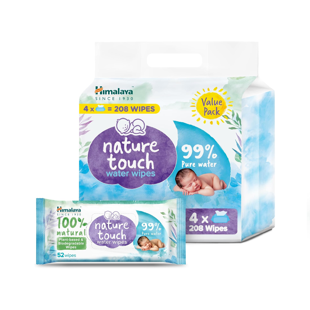 Himalaya Nature Touch Wipes 4X52`S