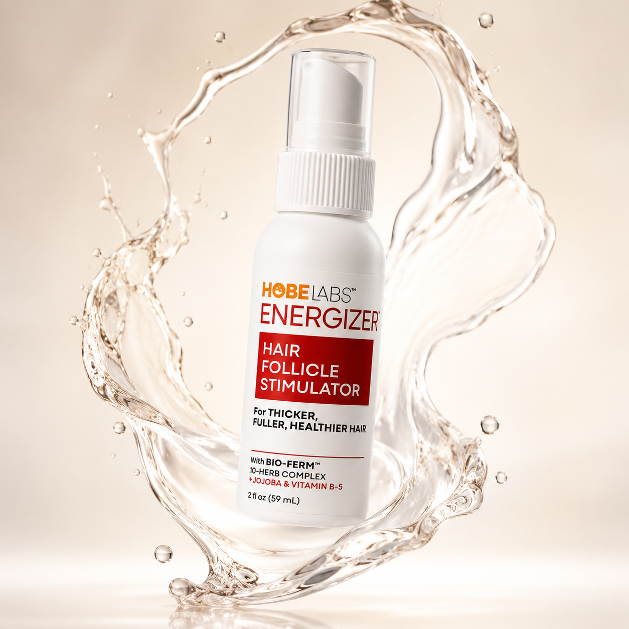 Hobe Labs Energizer Hair Follicle Stimulator 59ml hair growth treatment spray for fuller, healthier-looking hair and scalp care