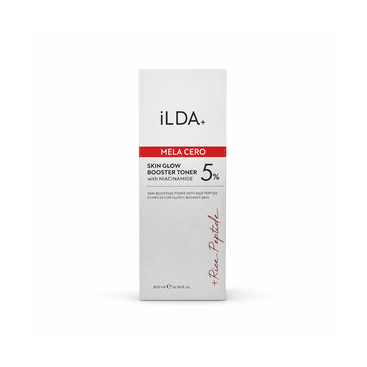 ILDA+ Mela Cero Skin Glow Booster Toner 5% 200ml brightening face toner with niacinamide for hydration and even skin tone