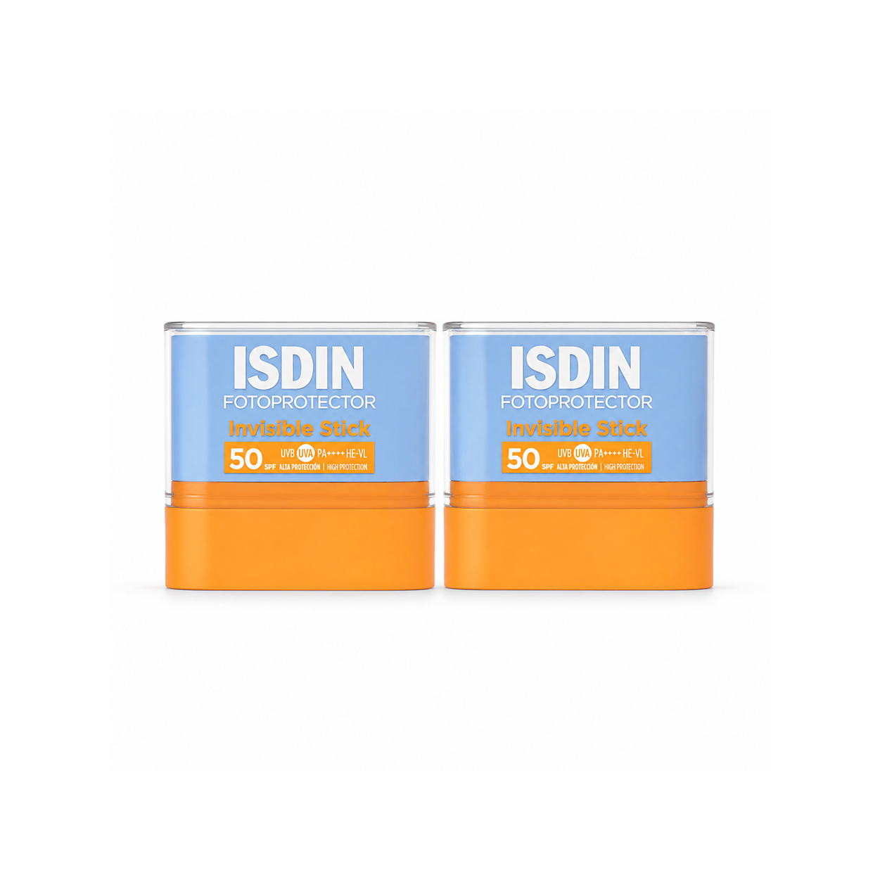 ISDIN Fotoprotector Invisible Stick SPF 50 sunscreen stick 10g with invisible finish for broad-spectrum UVA/UVB daily sun protection.
