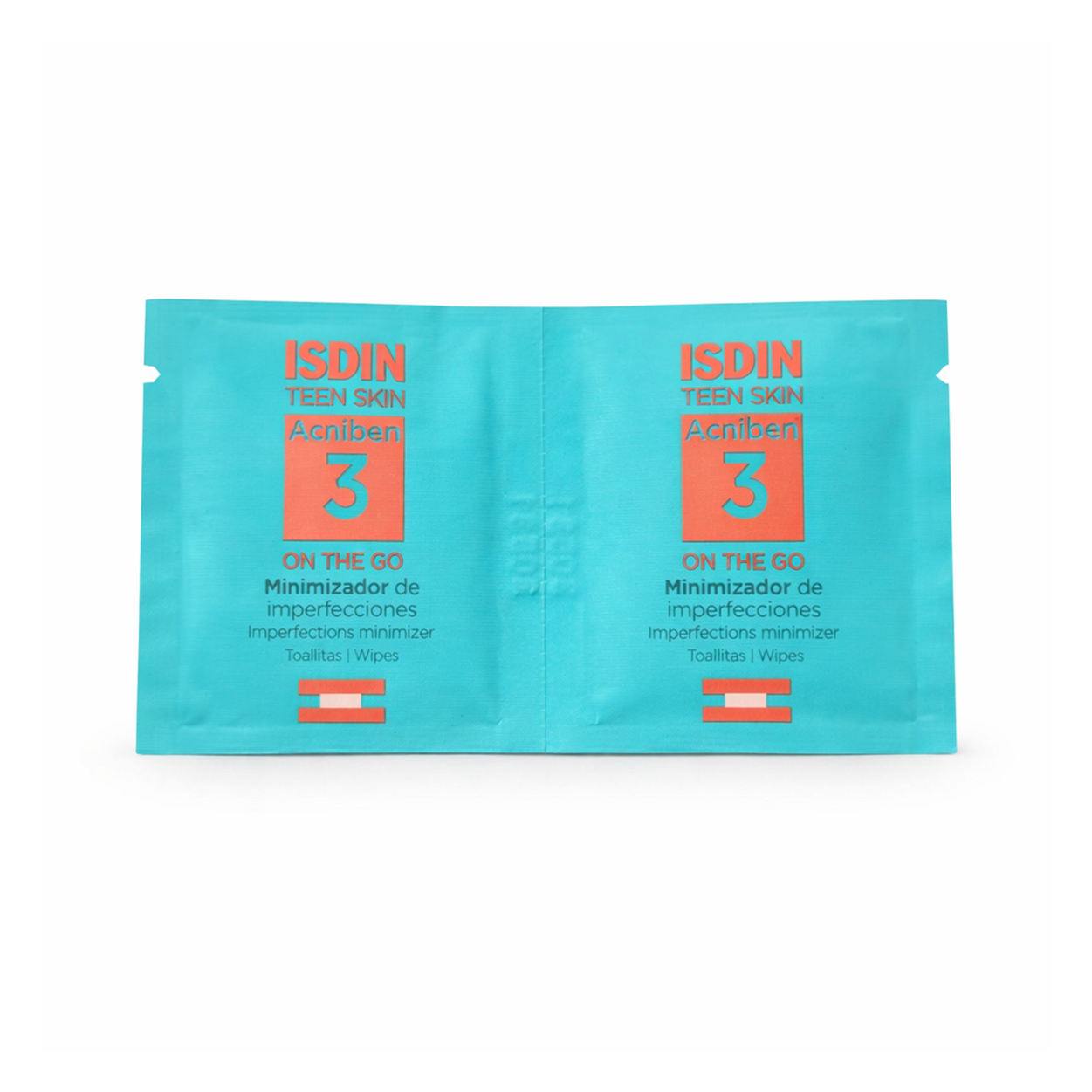 ISDIN Teen Skin Acniben 3 On The Go acne treatment wipes 30s for oil control and pimples