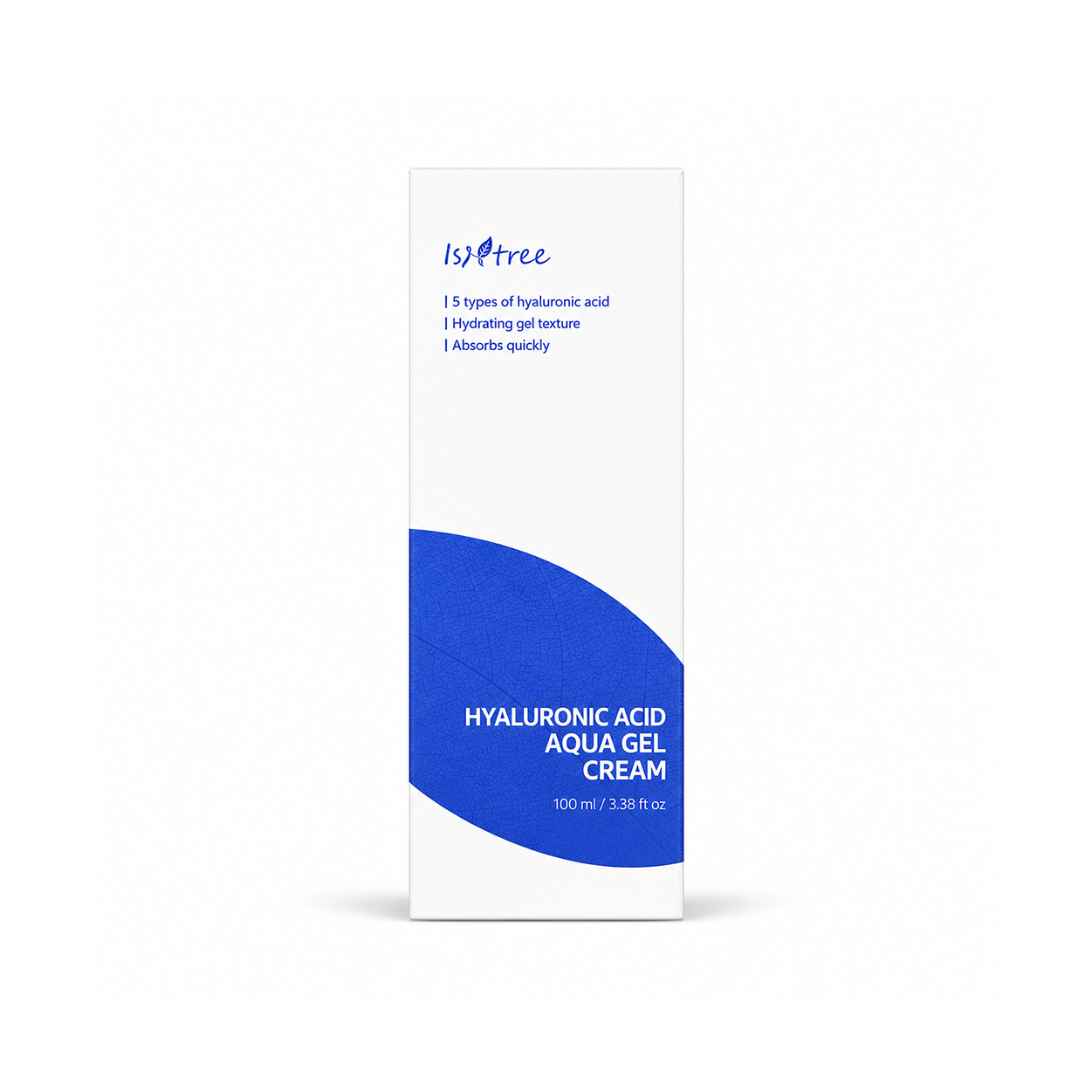 ISNTREE Hyaluronic Acid Aqua Gel Cream 100ml hydrating face gel cream with 5 types of hyaluronic acid for deep daily hydration.