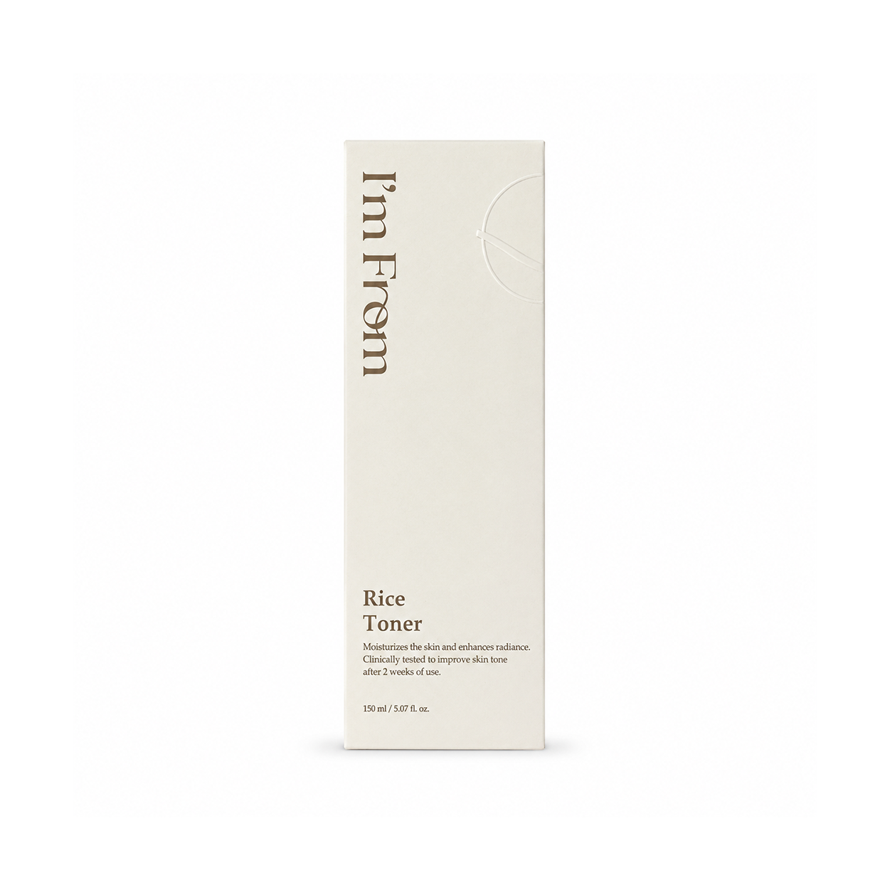 I'm From Rice Toner 150ml face toner with rice extract, designed to hydrate, brighten dull skin, and improve overall skin texture.