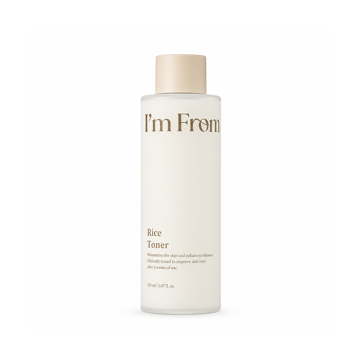 I'm From Rice Toner 150ml face toner with rice extract, designed to hydrate, brighten dull skin, and improve overall skin texture.