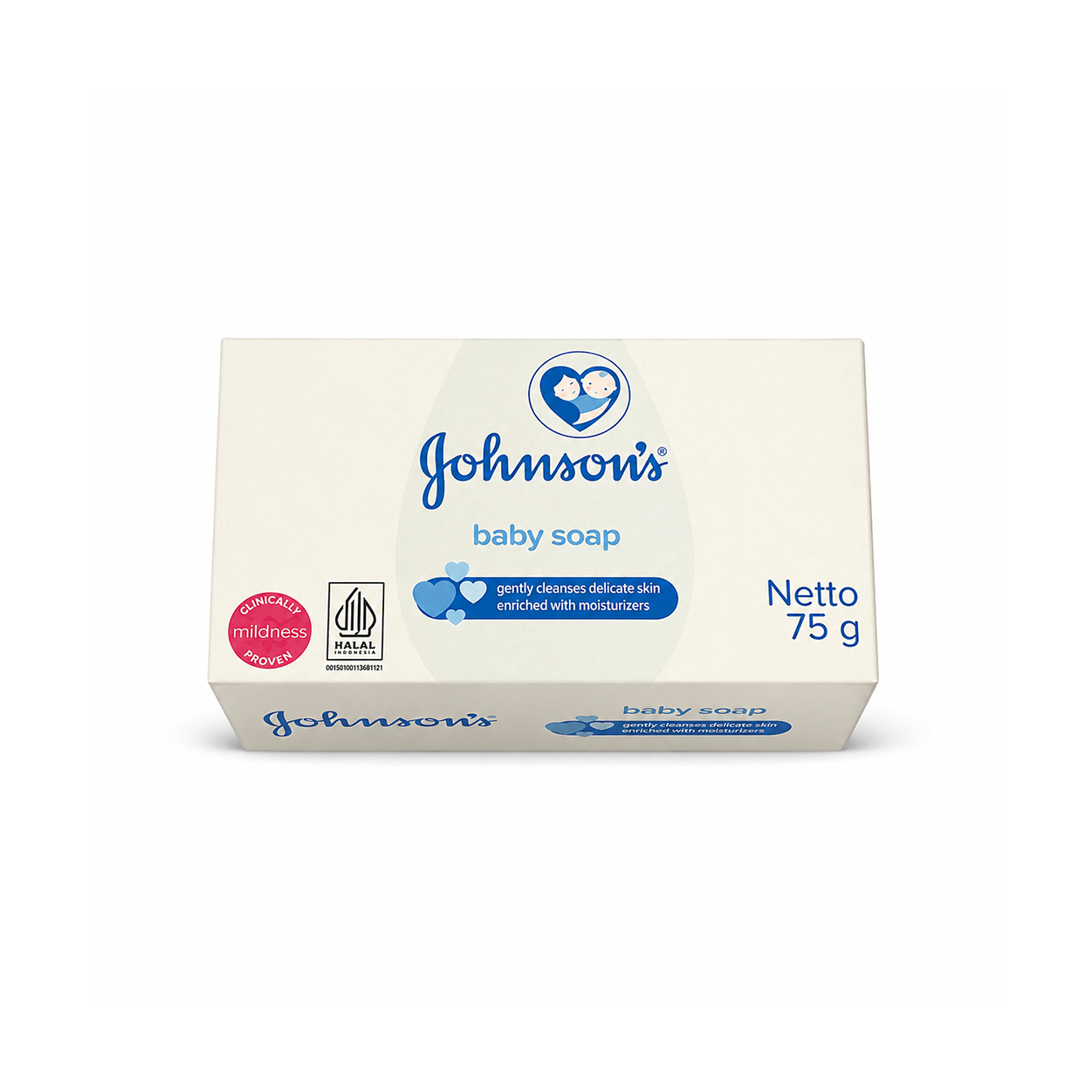 Johnson’s Baby Soap 75g gentle baby cleansing bar for delicate skin with moisturizers for soft daily baby care