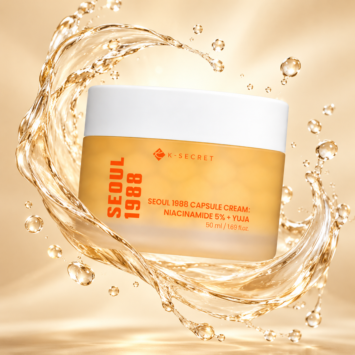 K-SECRET Seoul 1988 Capsule Cream Niacinamide 5% + Yuja 50ml facial cream for dry skin hydration
