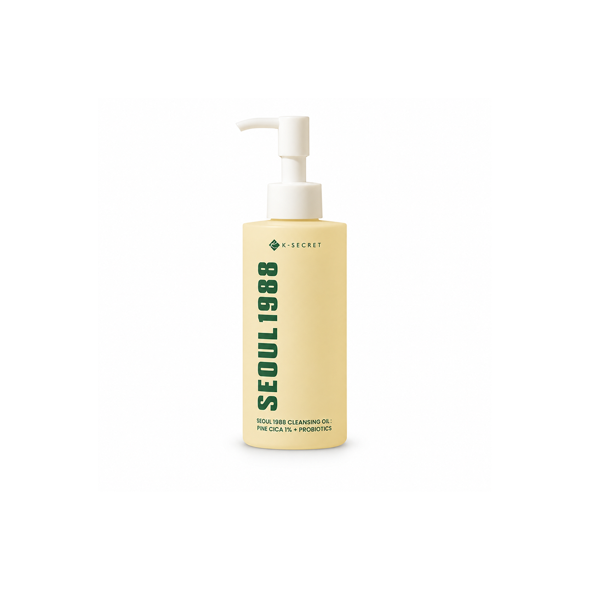 K-SECRET Seoul 1988 Cleansing Oil Pine Cica 1% + Probiotics 200ml for gentle makeup removal and excess sebum cleansing