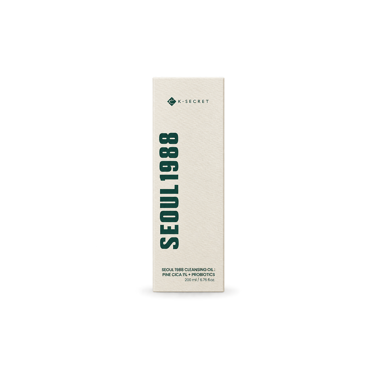K-SECRET Seoul 1988 Cleansing Oil Pine Cica 1% + Probiotics 200ml for gentle makeup removal and excess sebum cleansing