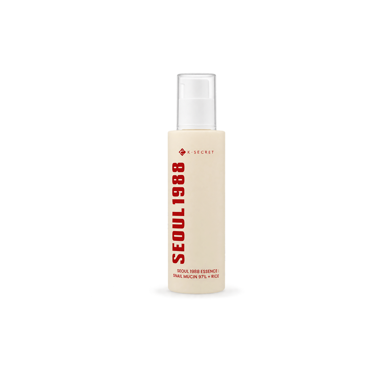 K-SECRET Seoul 1988 Essence: Snail Mucin 97% + Rice 100ml facial essence for lightweight hydration and skin conditioning