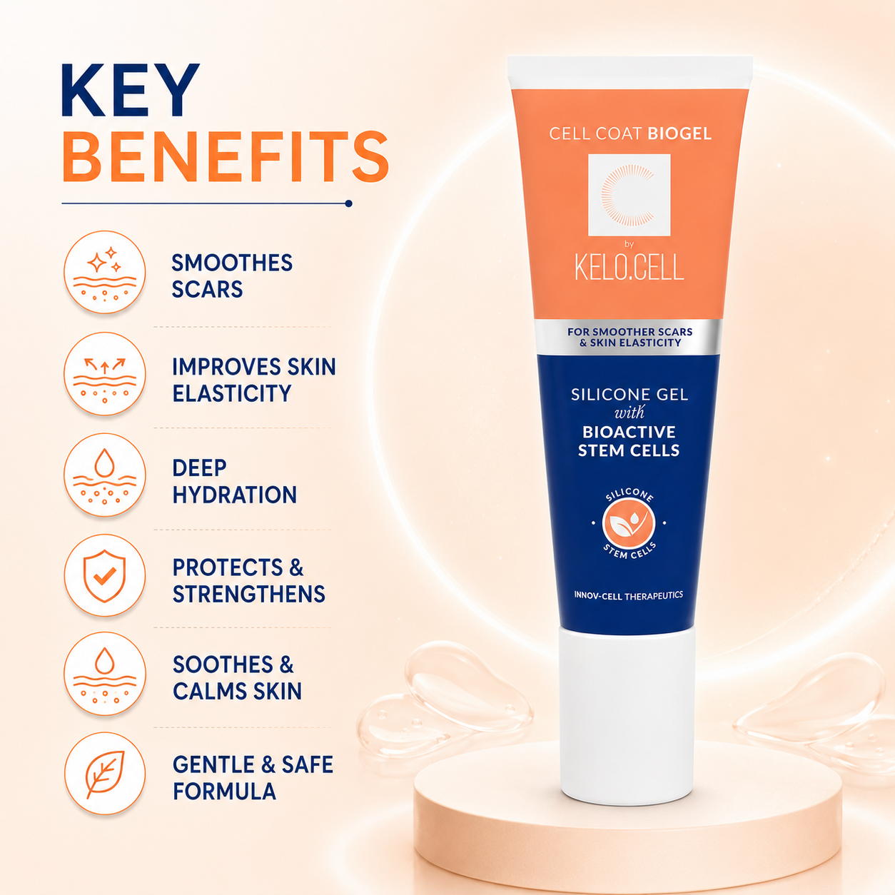 KELO.CELL Cell Coat Biogel Silicone Scar Gel 20ml for smoothing visible scars and improving uneven skin texture
