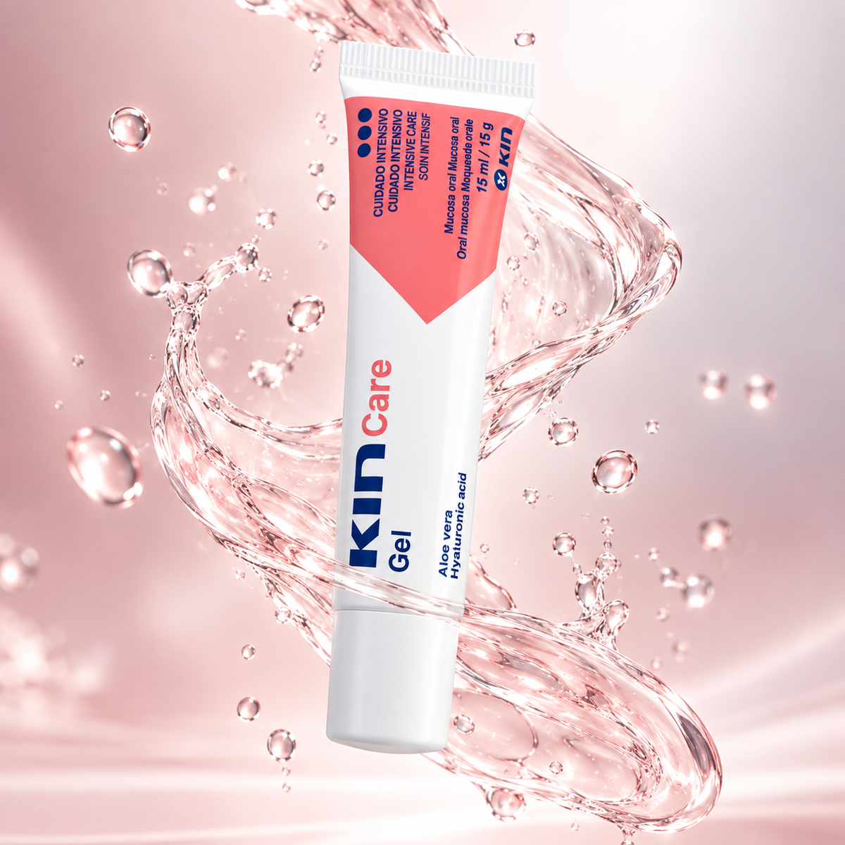 KIN Care Gel oral mucosa care gel 15ml / 15g with aloe vera and hyaluronic acid for intensive oral care