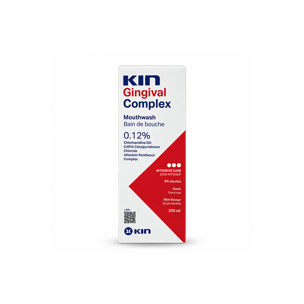 KIN Gingival Complex Mouthwash 250ml for intensive gum care and targeted oral hygiene support