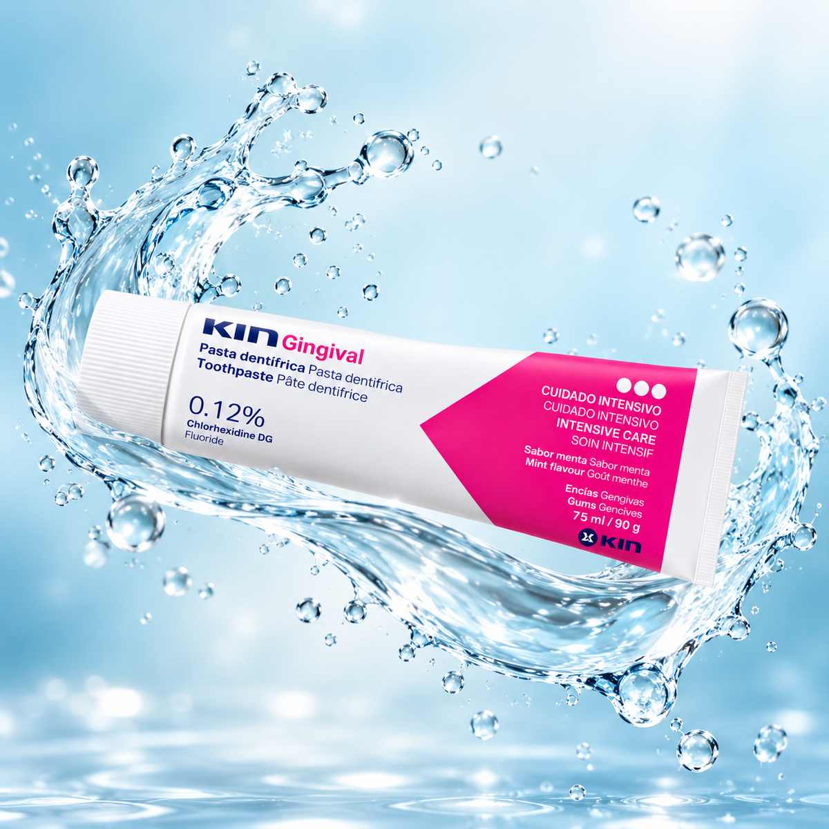 KIN Gingival Toothpaste 0.12% Chlorhexidine 75ml/90g for intensive gum care and oral hygiene