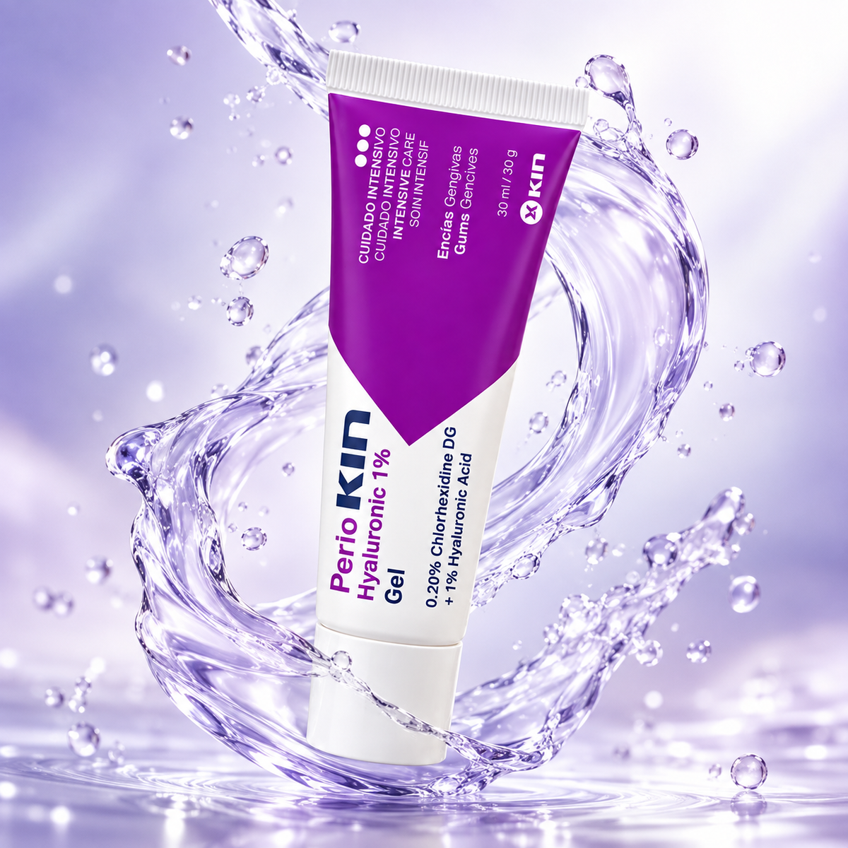 KIN Perio KIN Hyaluronic 1% Gel intensive gum care gel 30ml for oral mucosa hydration and gum comfort
