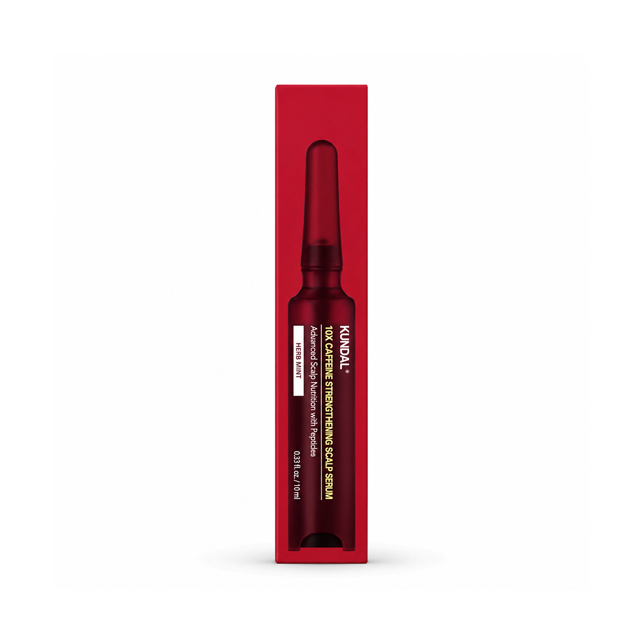 KUNDAL 10X Caffeine Strengthening Scalp Serum Herb Mint 10ml scalp serum for stronger hair roots and daily scalp nourishment.