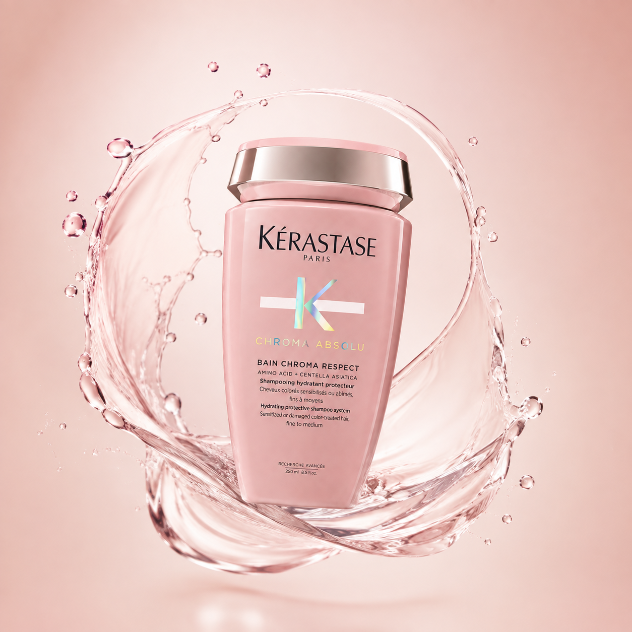 Kérastase Bain Chroma Respect hydrating protective shampoo for color-treated hair, 250ml, for fine to medium hair