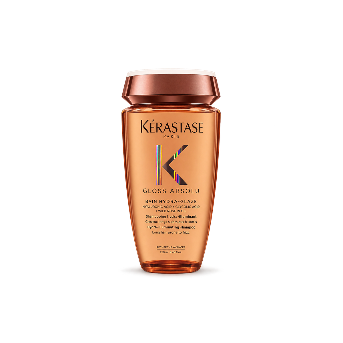 Kérastase Gloss Absolu Bain Hydra-Glaze shampoo 250ml for long, frizz-prone hair, with hydration and enhanced shine
