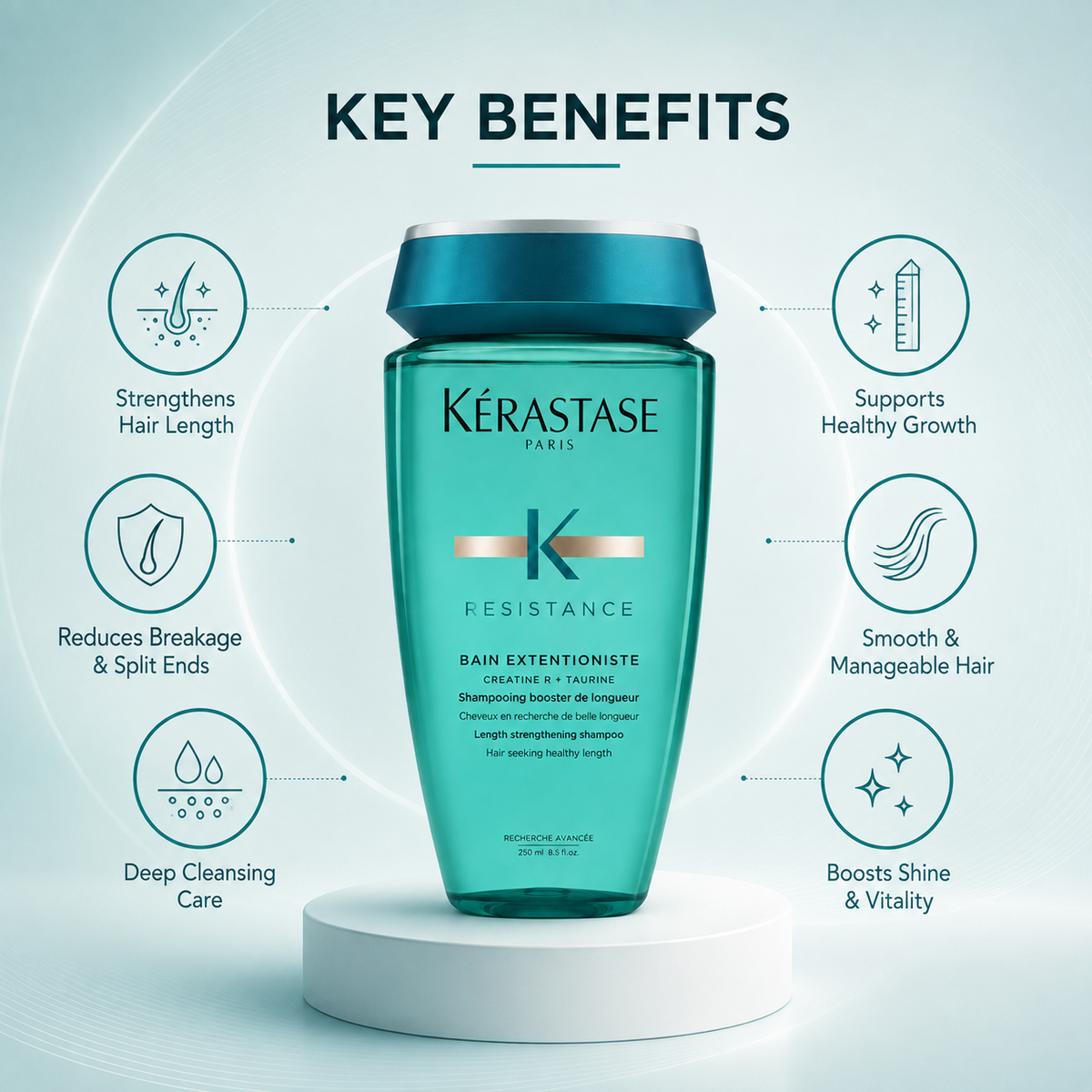 Kérastase Résistance Bain Extentioniste shampoo 250ml for long, fragile hair and length strengthening care