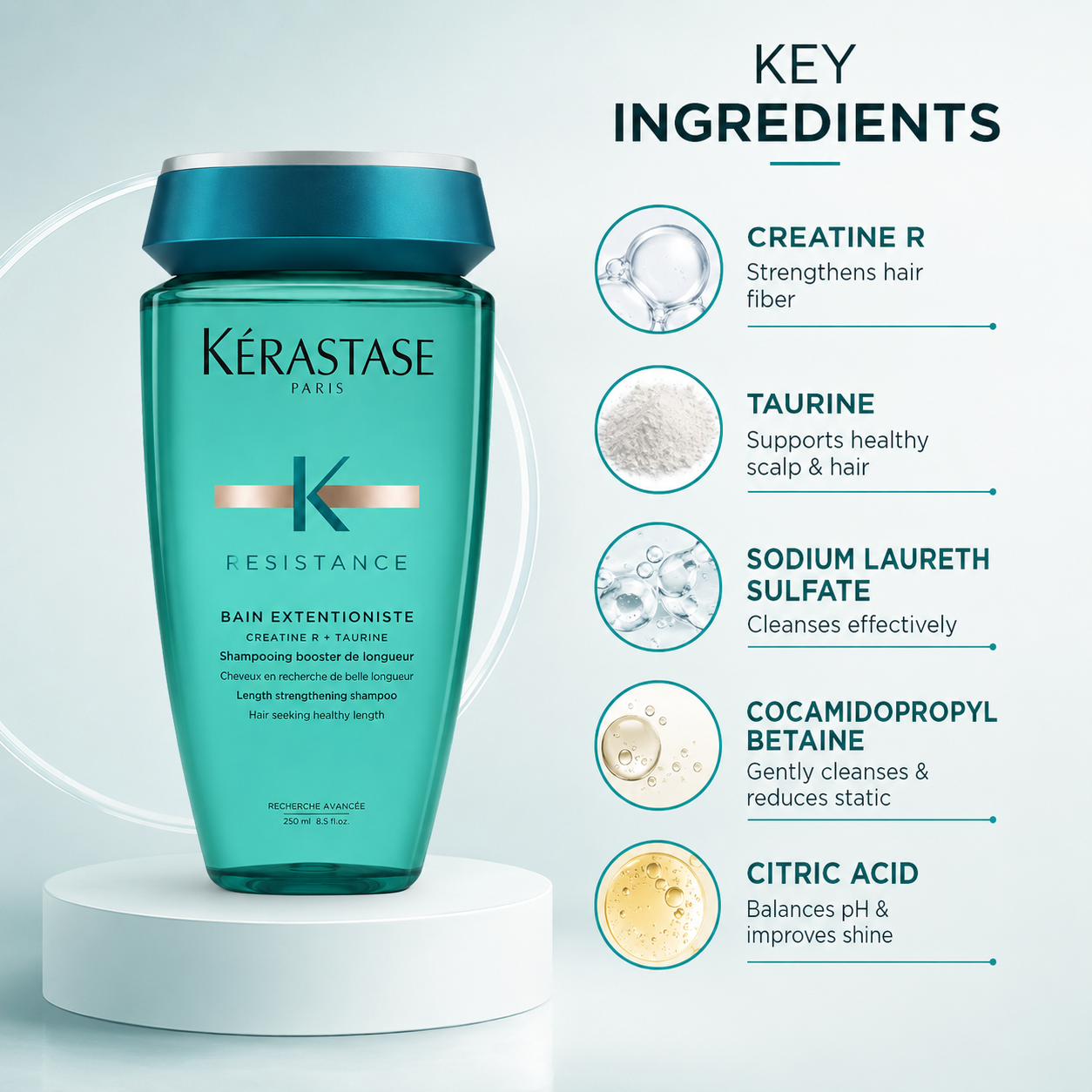 Kérastase Résistance Bain Extentioniste shampoo 250ml for long, fragile hair and length strengthening care