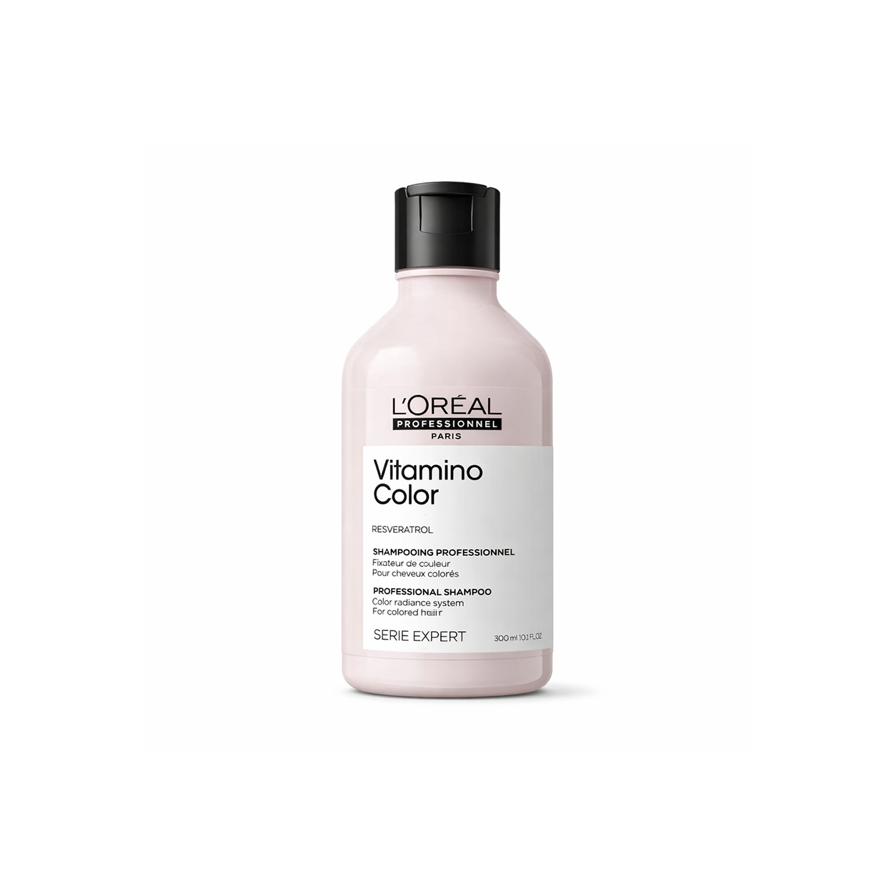 L’Oréal Professionnel Vitamino Color Shampoo 300ml bottle for color-treated hair, designed to protect color and enhance shine