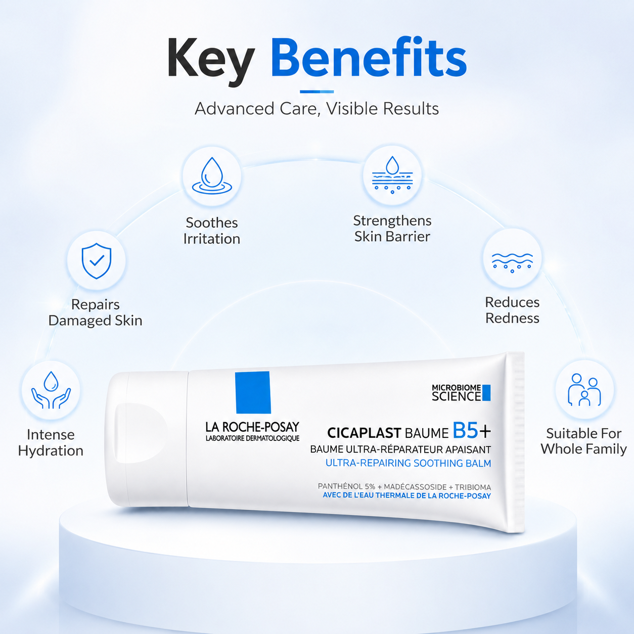 La Roche-Posay Cicaplast Baume B5+ Ultra-Repairing Soothing Balm helps repair damaged skin barrier and soothe sensitive skin.