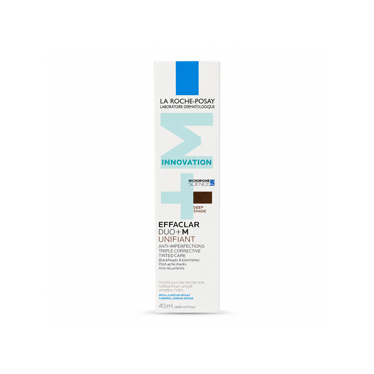 La Roche-Posay Effaclar Duo+M Unifiant Deep Shade tinted anti-imperfection care 40ml for blemish and post-acne mark correction