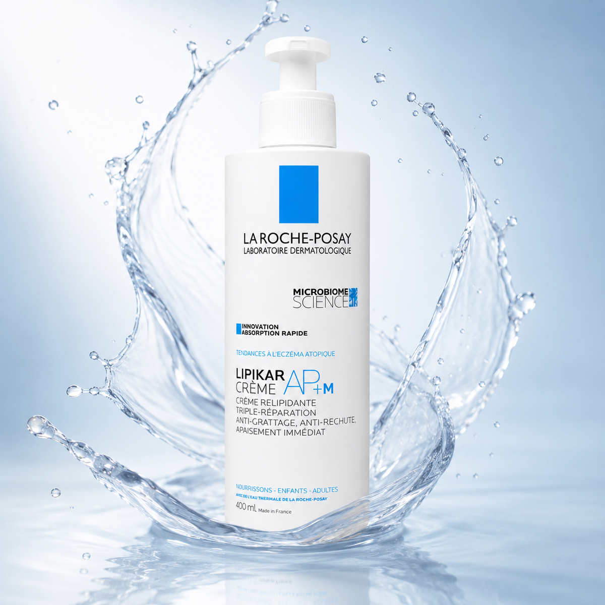 La Roche-Posay Lipikar Crème AP+M 400ml triple-repair moisturizing cream for dry, sensitive skin and barrier care