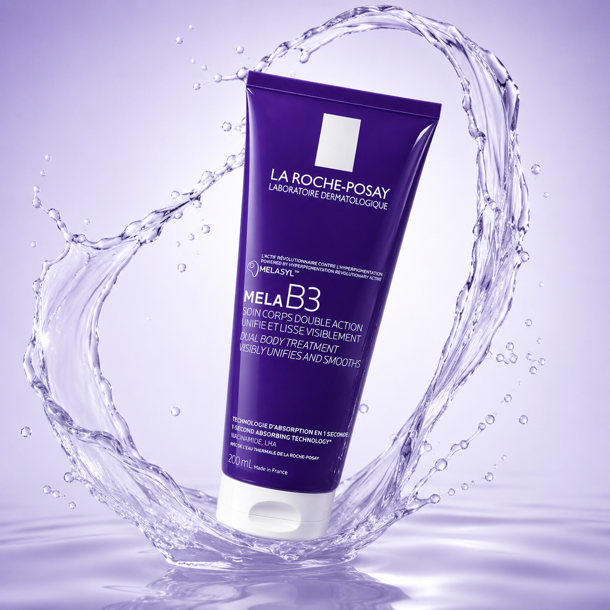 La Roche-Posay Mela B3 Dual Body Treatment 200ml for body hyperpigmentation and visibly smoother, more even-looking skin