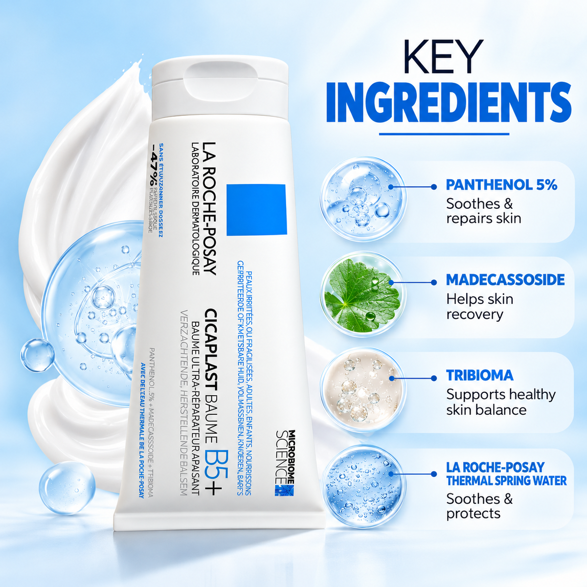 La Roche-Posay Cicaplast Baume B5+ ultra-repairing soothing balm 100ml for dry, sensitive skin