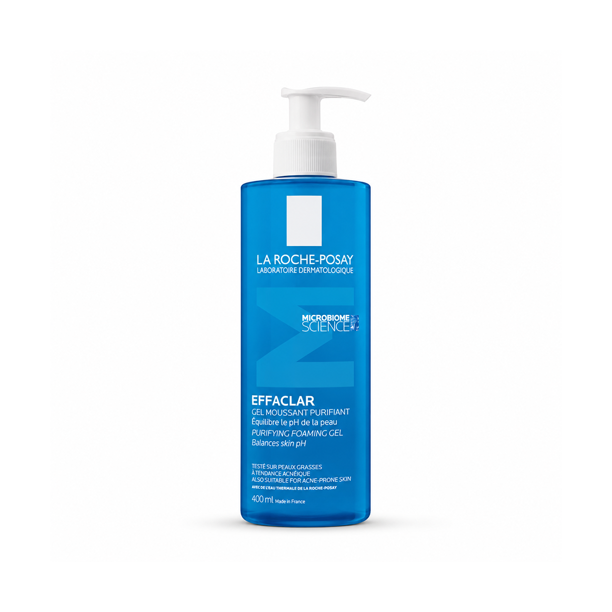 La Roche-Posay Effaclar Purifying Foaming Gel 400ml facial cleanser for oily acne-prone skin and excess oil control