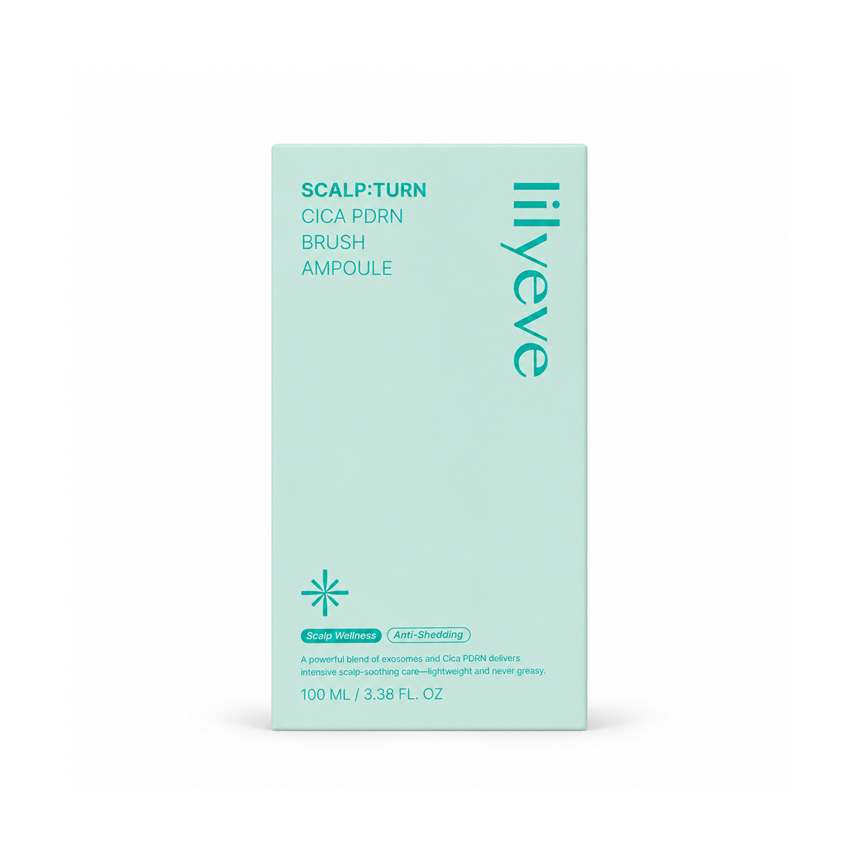 Lilyeve Scalp:Turn Cica PDRN Brush Ampoule 100ml scalp treatment for dandruff relief and sensitive scalp care