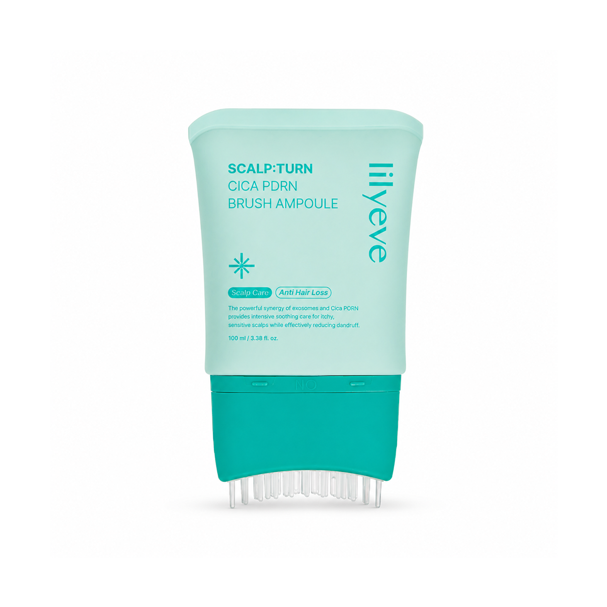 Lilyeve Scalp:Turn Cica PDRN Brush Ampoule 100ml scalp treatment for dandruff relief and sensitive scalp care