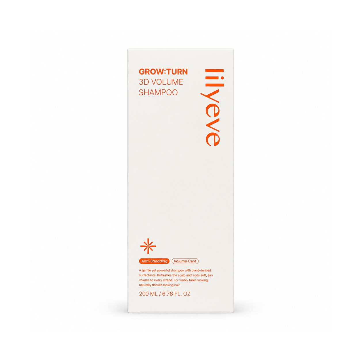 Lilyeve Grow:Turn 3D Volume Shampoo 200ml volumizing shampoo for thin flat hair with lightweight scalp cleansing care