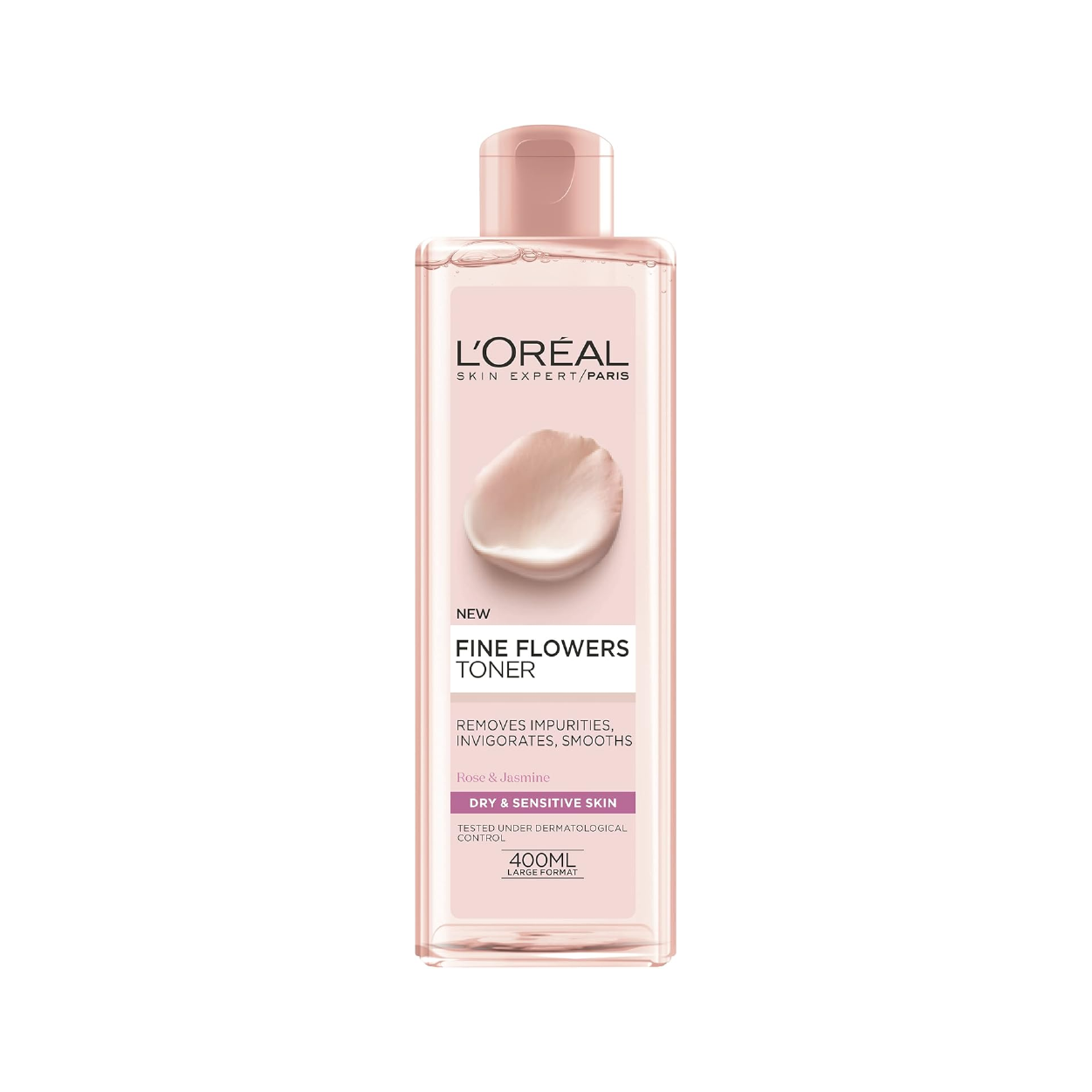 L'Oreal Fine Flowers Toner Dry&Sensitive Skn Rose&Jasmine 400Ml