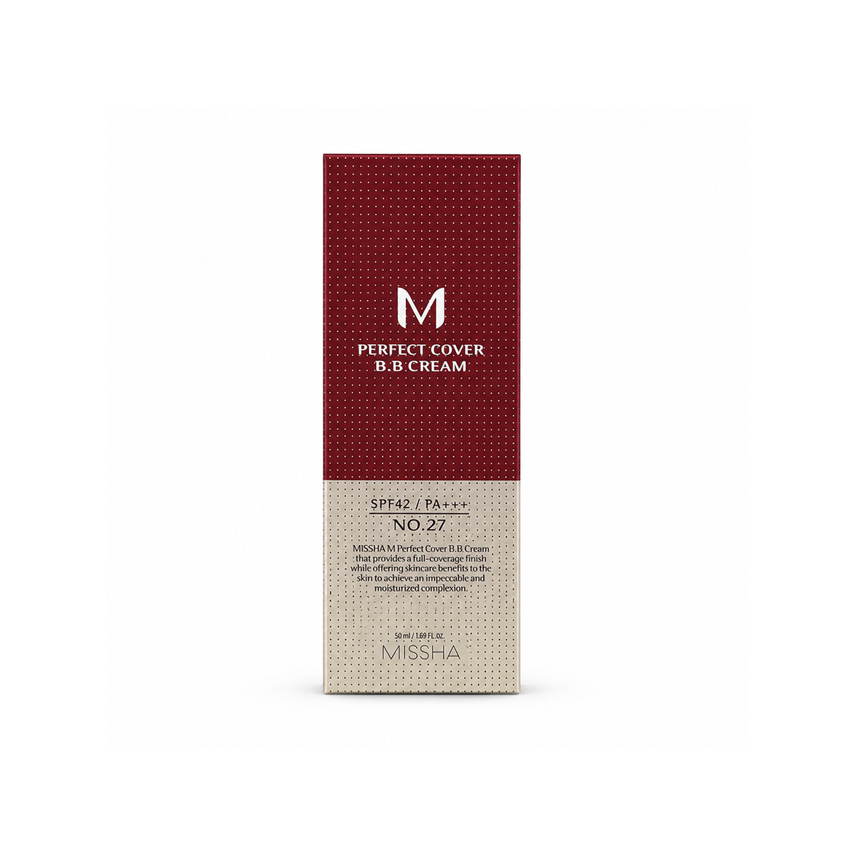 MISSHA M Perfect Cover B.B Cream No.27 50ml BB cream with SPF42/PA+++ for full coverage and an even-looking complexion