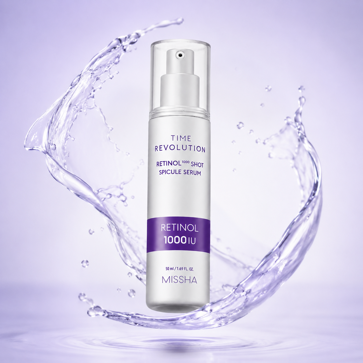 MISSHA Time Revolution Retinol 1000 Shot Spicule Serum 50ml retinol face serum for fine lines and uneven skin texture