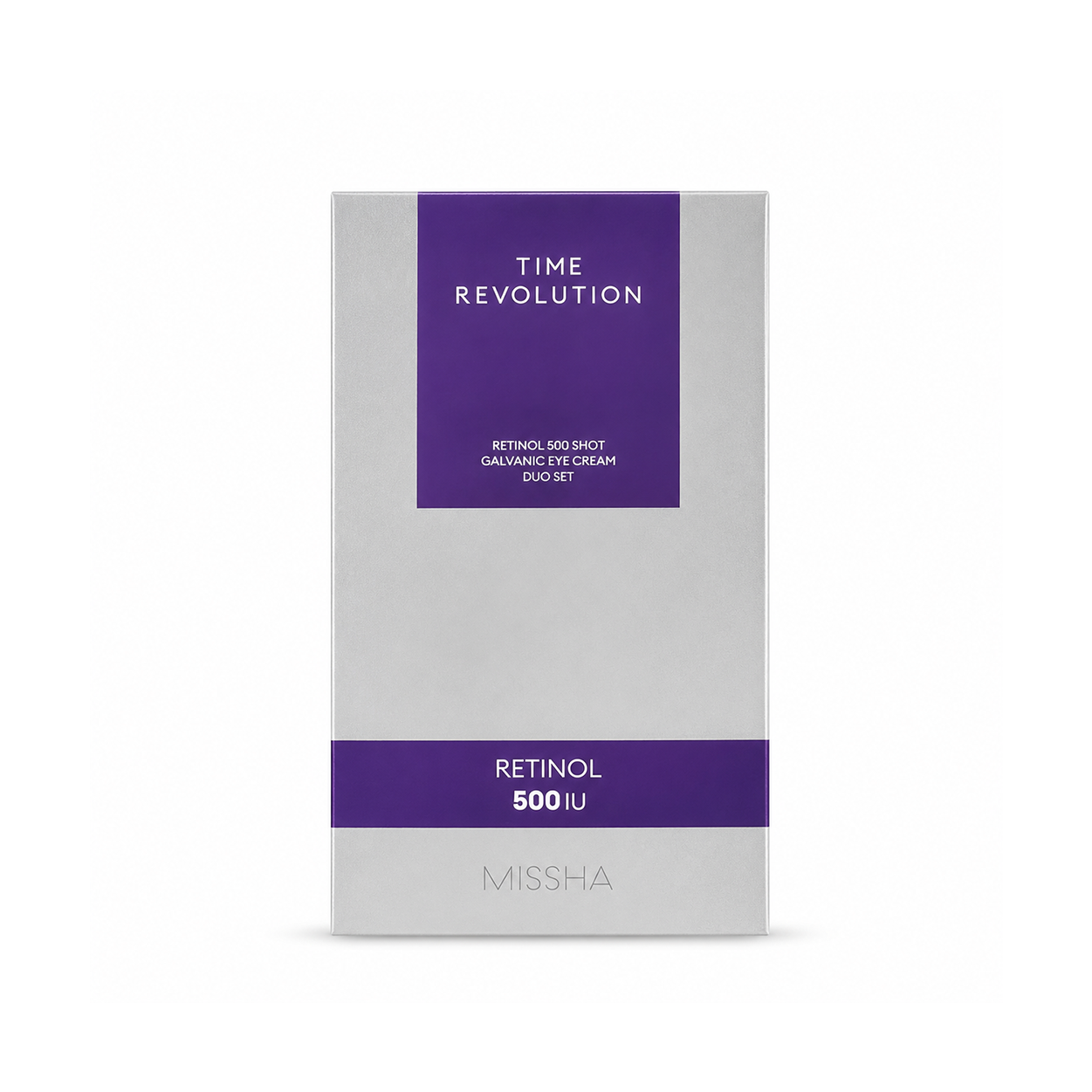 MISSHA Time Revolution Retinol 500 Shot Eye Cream Duo Set 15ml + 15ml for fine lines and dry under eyes