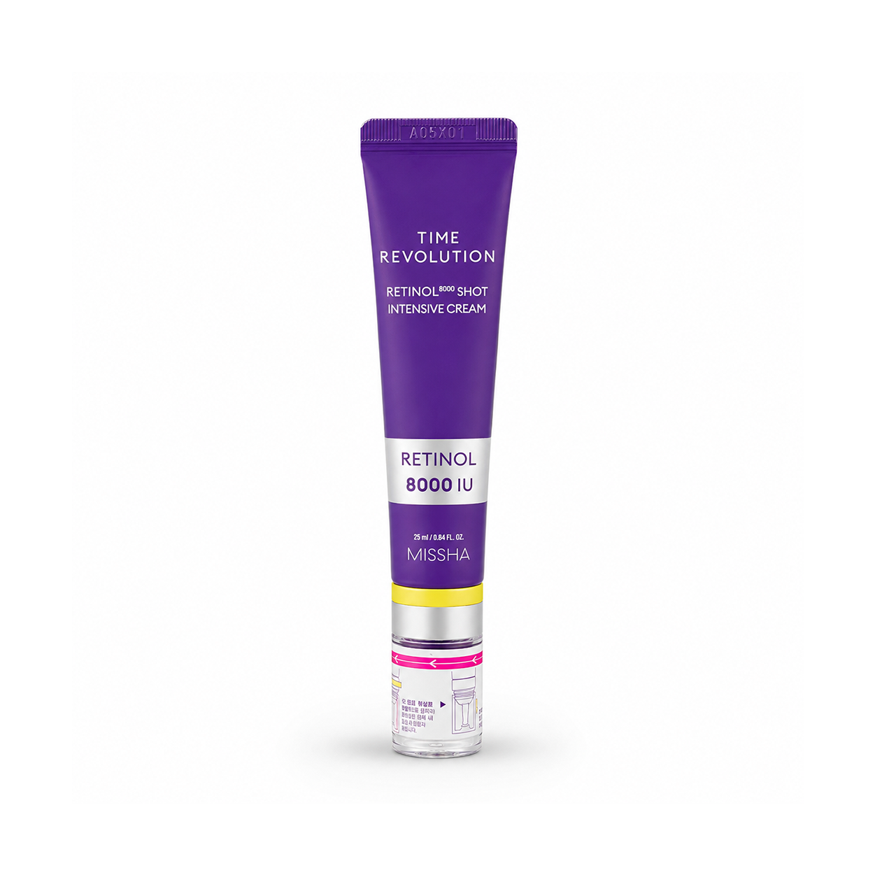 MISSHA Time Revolution Retinol 8000 Shot Intensive Cream 25ml retinol night cream for wrinkles and uneven skin texture