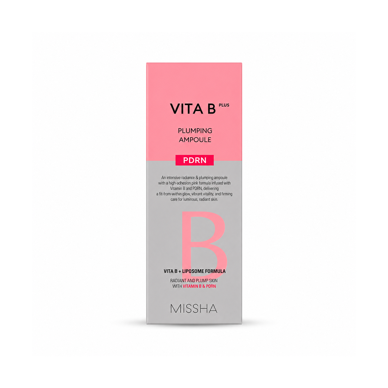 MISSHA Vita B Plus PDRN Plumping Ampoule 30ml hydrating face ampoule for glow, dry skin, and smoother texture