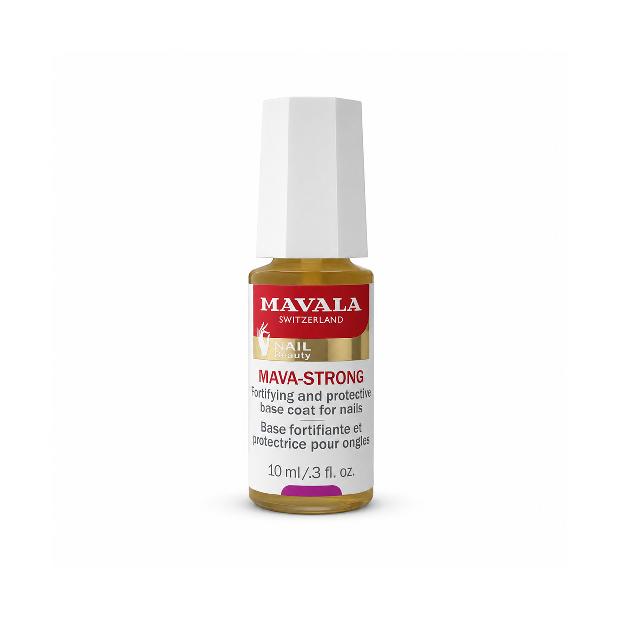 Mavala Mava-Strong Nail Fortifying Base Coat 10ml for weak brittle nails helping reduce peeling and breakage