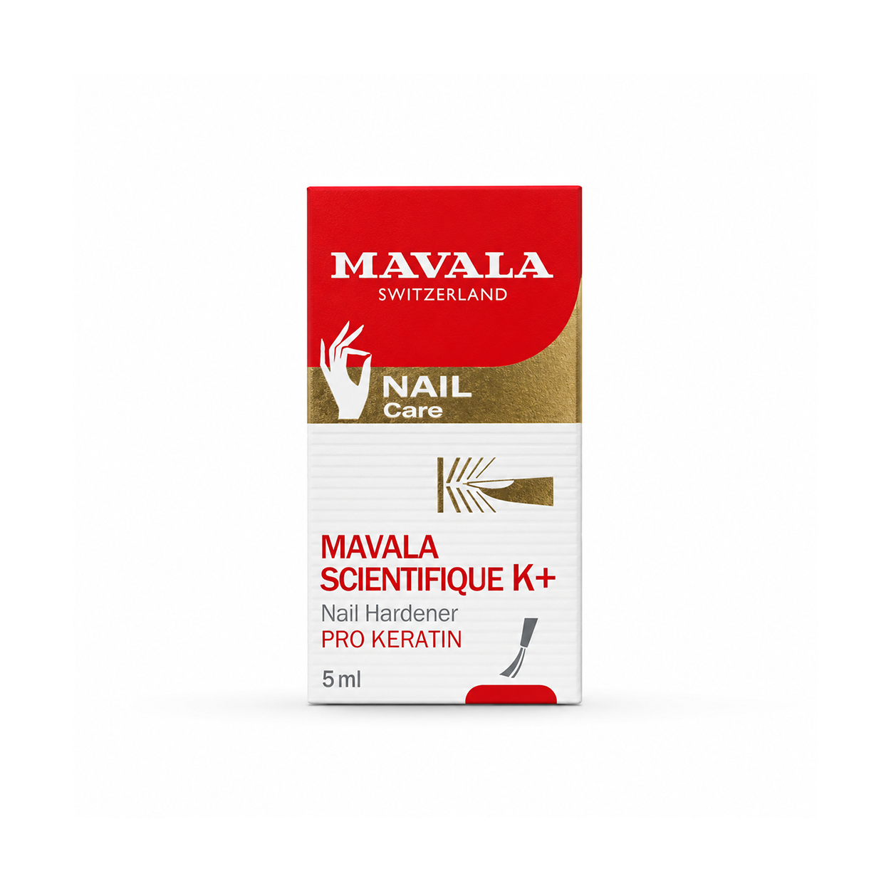 Mavala Scientifique K+ Pro Keratin Nail Hardener 5ml treatment for strengthening weak, brittle, and peeling nails